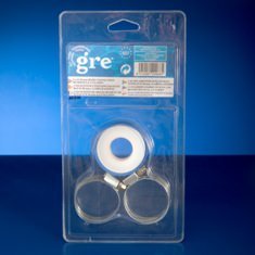 Teflon tape met 4 slangenklemmen