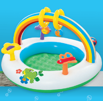 Bestway opblaasbare activity gym met regenboog
