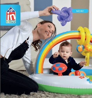 Bestway opblaasbare activity gym met regenboog