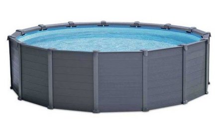 Versterken Idool Ambient Intex graphite panel pool. Opbouwzwembad Intex