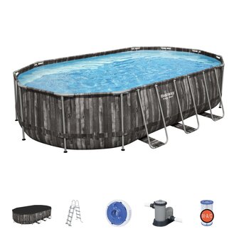 donker opzetzwembad set