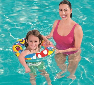 Bovenwater dieren kinderzwemband met moeder en kind 