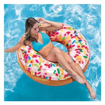 Opblaasbare donut met sprinkles