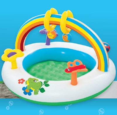 Bestway opblaasbare activity gym met regenboog