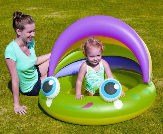 Opblaasbaar baby zwembad kikker