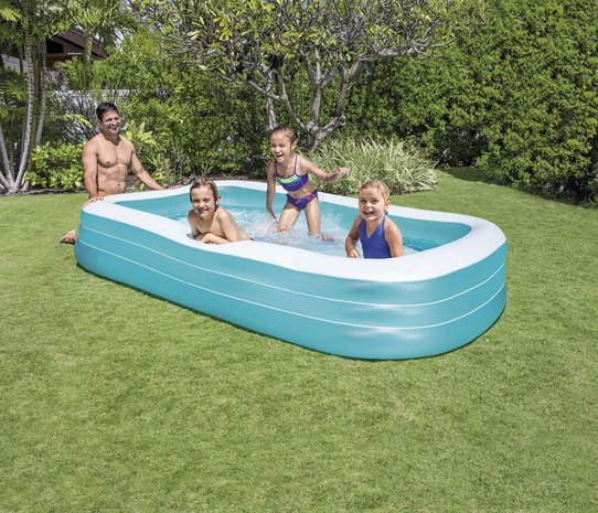 Familie zwembad opblaasbaar blauw
