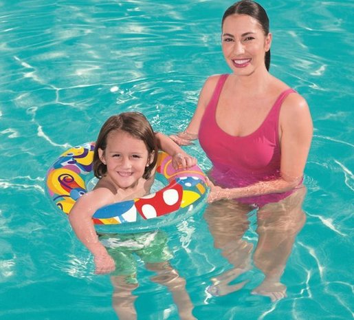 Bovenwater dieren kinderzwemband met moeder en kind 
