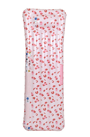 Luxe luchtbed zachtroze panterprint