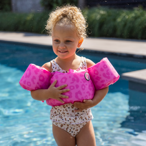 Puddle jumper 2-6 jaar - Roze panterprint