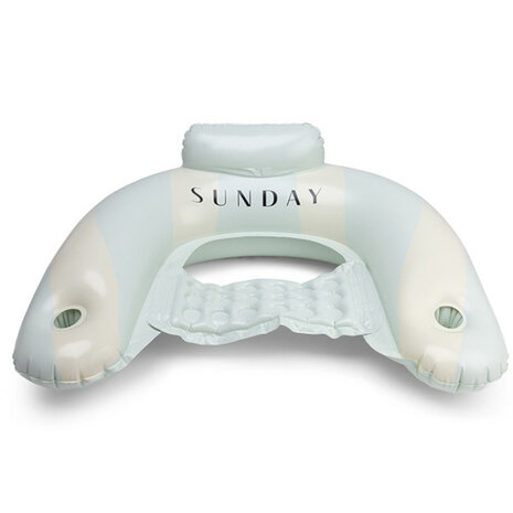 Lounger Green Stripe - Opblaasbare Zwembadstoel