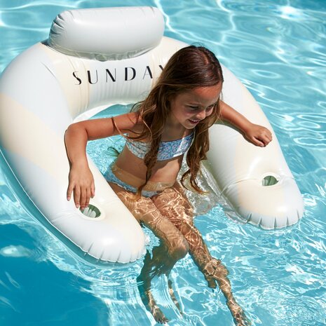 Lounger Green Stripe - Opblaasbare Zwembadstoel