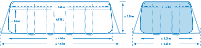 Rechthoekig zwembad! Intex Frame zwembad