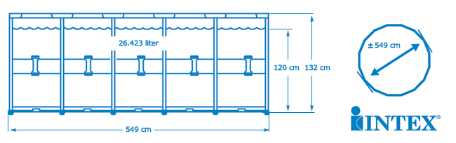 Exacte afmeting 549 ultra frame opzetbad