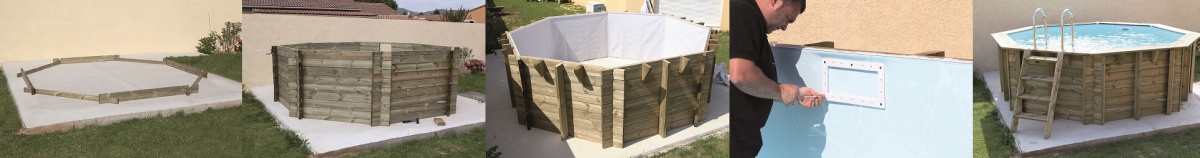 Montage goedkoop houten zwembad