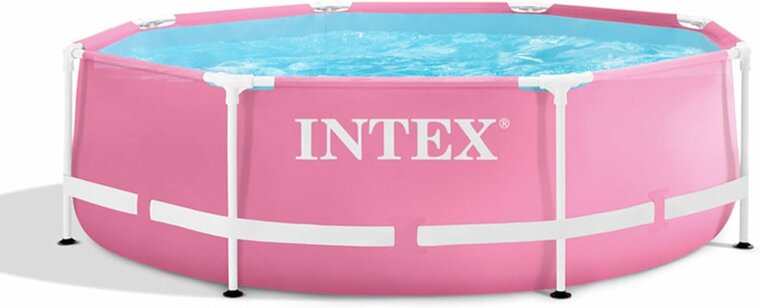 Roze Intex zwembad rond