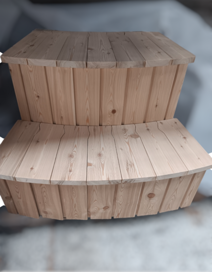 Nieuwe houten hottub trap Type 3