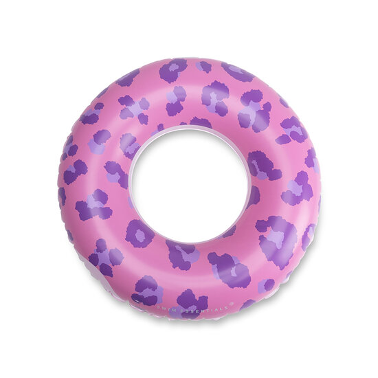 Zwemband 90cm Donut paars-roze panterprint