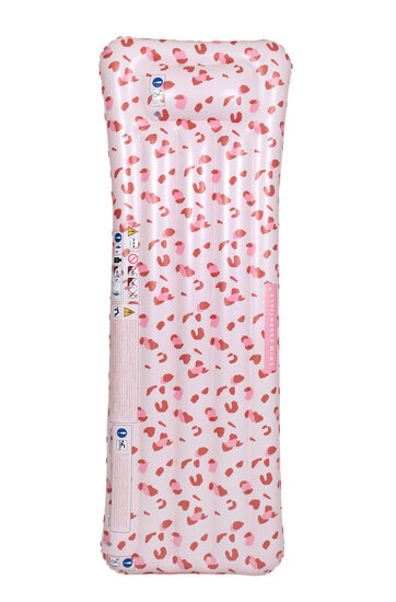 Luxe luchtbed zachtroze panterprint
